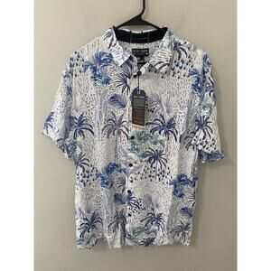 New Baja Llama White Hot Tropics, Nighthawk Button Up Size XL